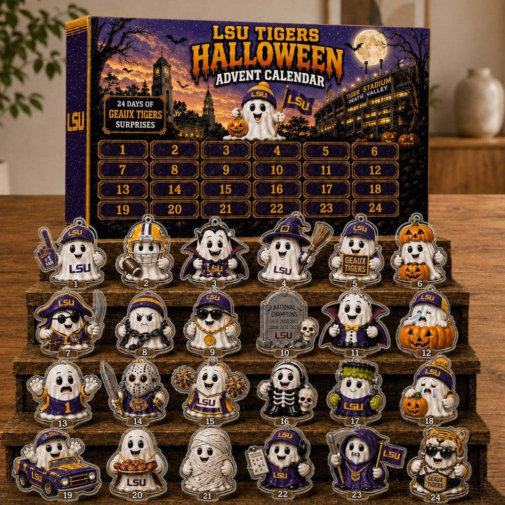 LSU Tigers Halloween Advent Calendar 24 Days Halloween Countdown Gift For Friends