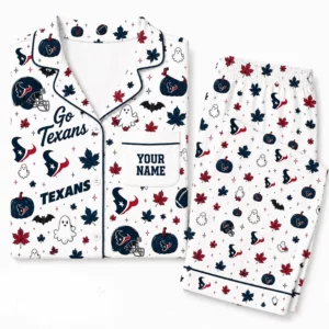 Limited Edition – Customized NFL Houston Texans Halloween Long Pajamas Set