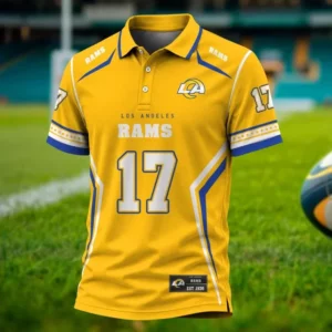 Limited Edition – Customized NFL Los Angeles Rams Polo Shirt