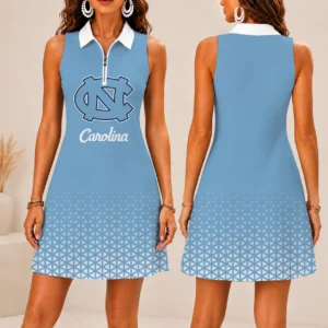 Limited Edition – New Customized NCAA North Carolina Tar Heels Women’s Zip Sleeveless Polo Dress