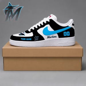Limited Edition – Customized MLB Miami Marlins Af1 Shoes
