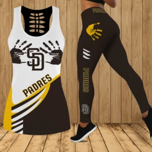Limited Edition – Customized MLB San Diego Padres Hollow Tank Top & Leggings Set