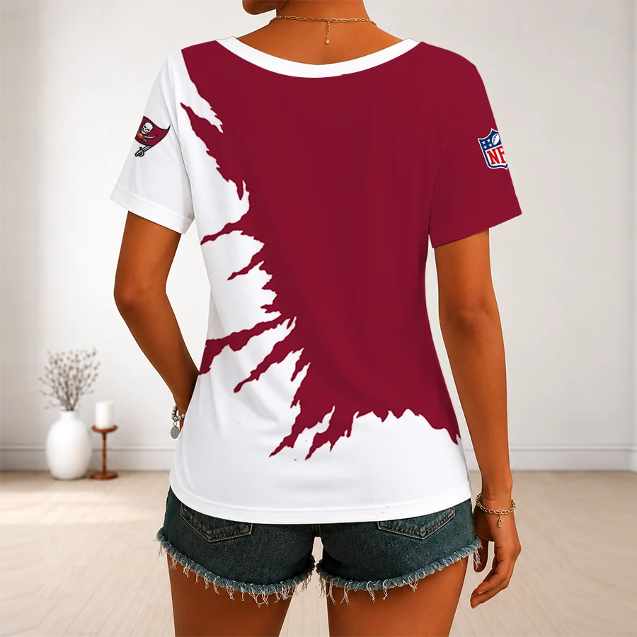Limited Edition – Customized NFL Tampa Bay Buccaneers V-Neck Female Shirt - Image 2