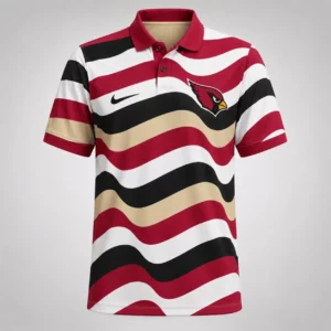 Limited Edition – Customized NFL Arizona Cardinals Striped Polo Shirt