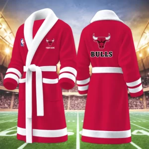 Limited Edition – Customized NBA Chicago Bulls Multicolor Fleece Bathrobe