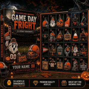 Cleveland Browns Game Day Fright Halloween Advent Calendar Cleveland Browns Football Decor Gift