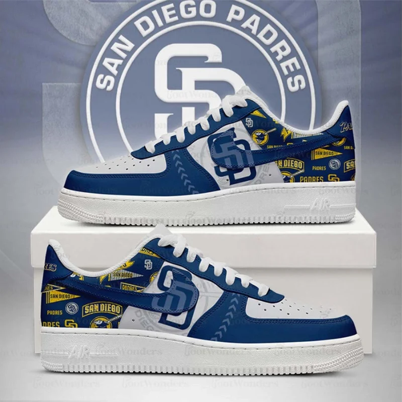 Limited Edition – Customized MLB San Diego Padres Air force 1 Shoes