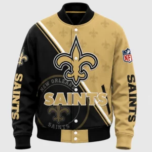 Limited Edition – Customized NFL New Orleans Saints Satin Varsity & Baseball Jacket