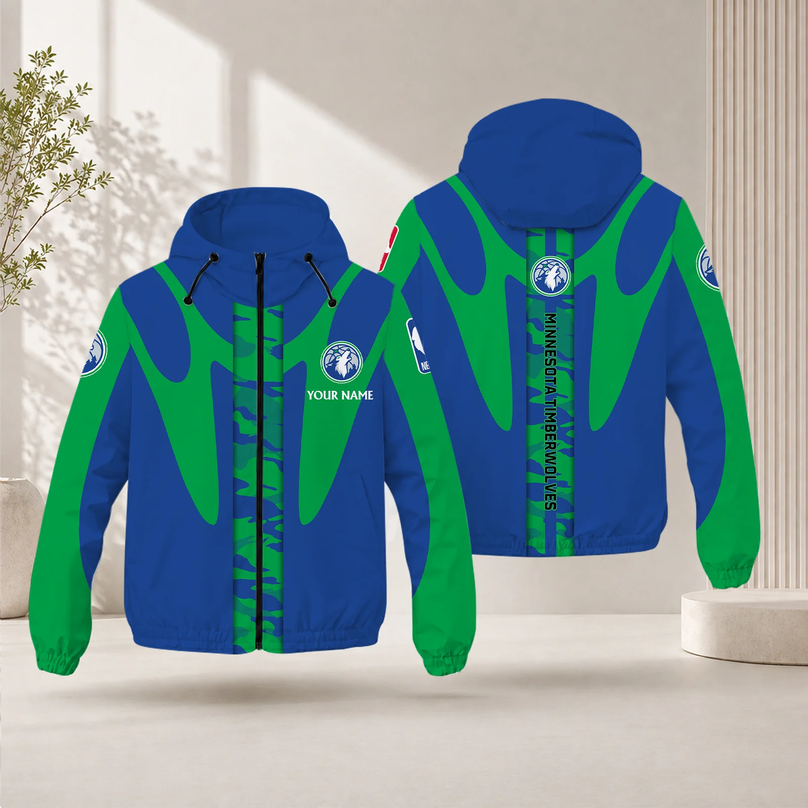 Limited Edition – Customized NBA Minnesota Timberwolves Windbreaker Jacket