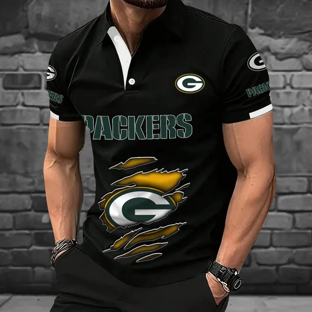Limited Edition – Customized NFL Green Bay Packers Polo Shirt - Image 2