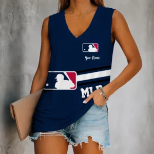 Limited Edition – Customized MLB Major League Baseball Women’s V-Neck Tank Top