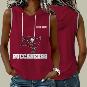 Limited Edition – Customized NFL Tampa Bay Buccaneers Women’s Sleeveless Hooded Pocket Tank Top