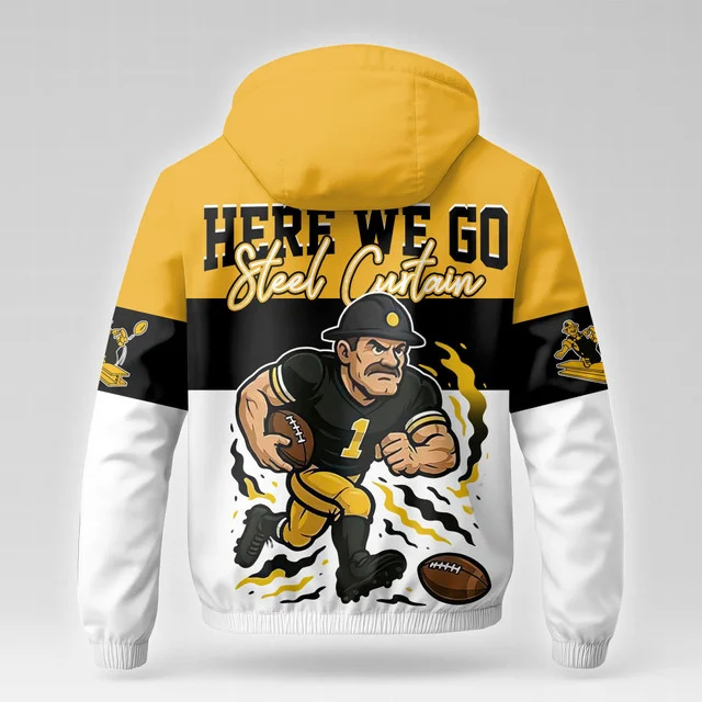 Limited Edition – Customized NFL Pittsburgh Steelers Windbreaker Jacket - Image 2