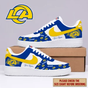 Limited Edition – Customized NFL Los Angeles Rams Af1 Shoes