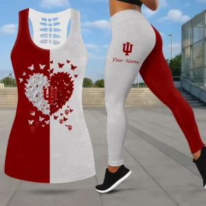 Limited Edition – Customized NCAA Indiana Hoosiers Leggings & Hollow Tank Top Set