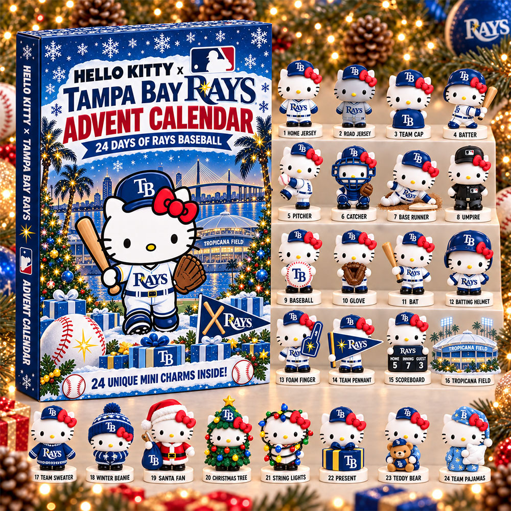 Hello Kitty x Tampa Bay Rays 2026 Christmas Advent Calendar Rays Christmas Calendar