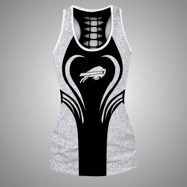 Limited Edition – Customized NFL Buffalo Bills Hollow Tank Top & Leggings Set - Image 2
