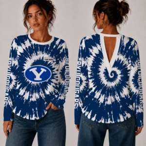 Limited Edition – Customized NCAA Byu Cougars Women’s Back V-Cut Long-Sleeve Shirt
