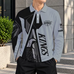 Limited Edition – Customized NHL Los Angeles Kings Men Long Sleeve Polo
