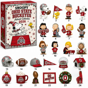 Snoopy Ohio State Buckeyes Advent Calendar 24 Day Christmas Countdown Football Fans Gift