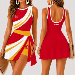 Limited Edition – Customized NHL Calgary Flames Women’s Summer Skort Dress