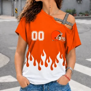 Limited Edition – Customized NFL Cleveland Browns Women’s Shoulder Shirt