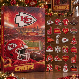 Kansas City Chiefs Advent Calendar 2026 24 Day Christmas Countdown Chiefs Fans Gift