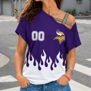 Limited Edition – Customized NFL Minnesota Vikings Women’s Shoulder Shirt