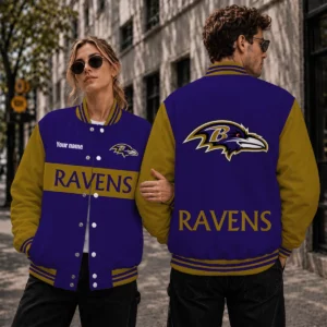 Limited Edition – Customized NFL Baltimore Ravens Satin Varsity & Baseball Jacket