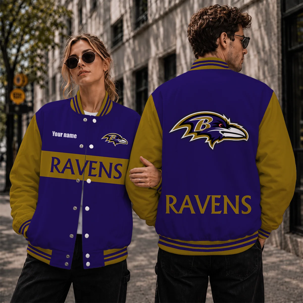 Limited Edition – Customized NFL Baltimore Ravens Satin Varsity & Baseball Jacket