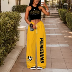 Limited Edition – Customized NHL Pittsburgh Penguins Women’s Crop Top & Long Pants Set