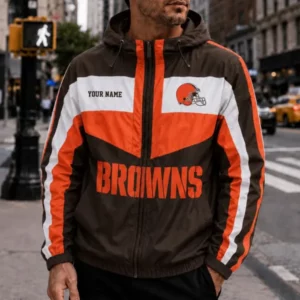Limited Edition – Customized NFL Cleveland Browns Windbreaker Jacket