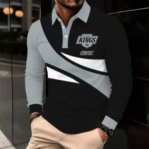 Limited Edition – Customized NHL Los Angeles Kings Men Long Sleeve Polo Shirt