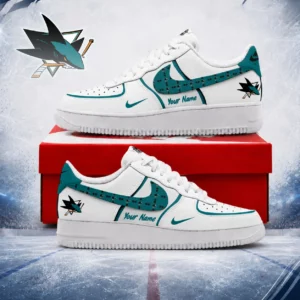 Limited Edition – Customized NHL San Jose Sharks Af1 Shoes
