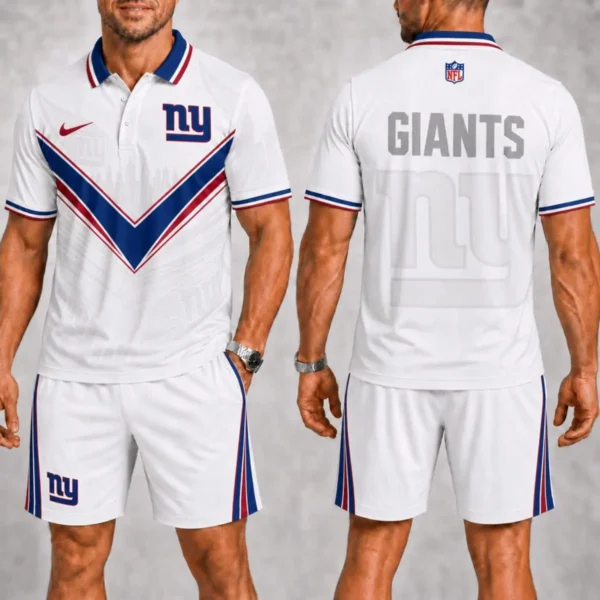 Limited Edition – Customized NFL New York Giants Polo Shirt & Short Pants