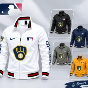 Limited Edition – Customized MLB Milwaukee Brewers Multicolor Men’s Casual Jacket