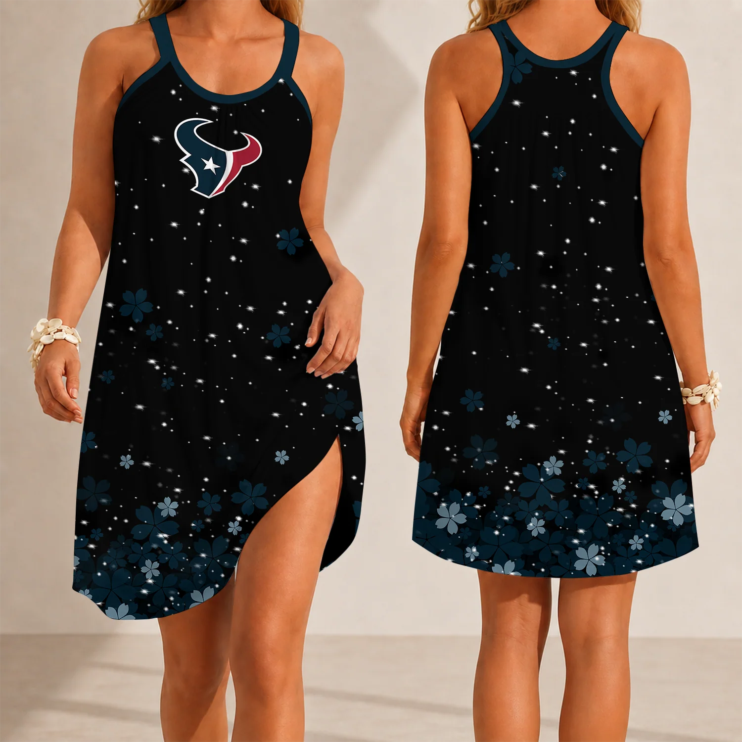 Limited Edition – Customized NFL Houston Texans Camisole Dress