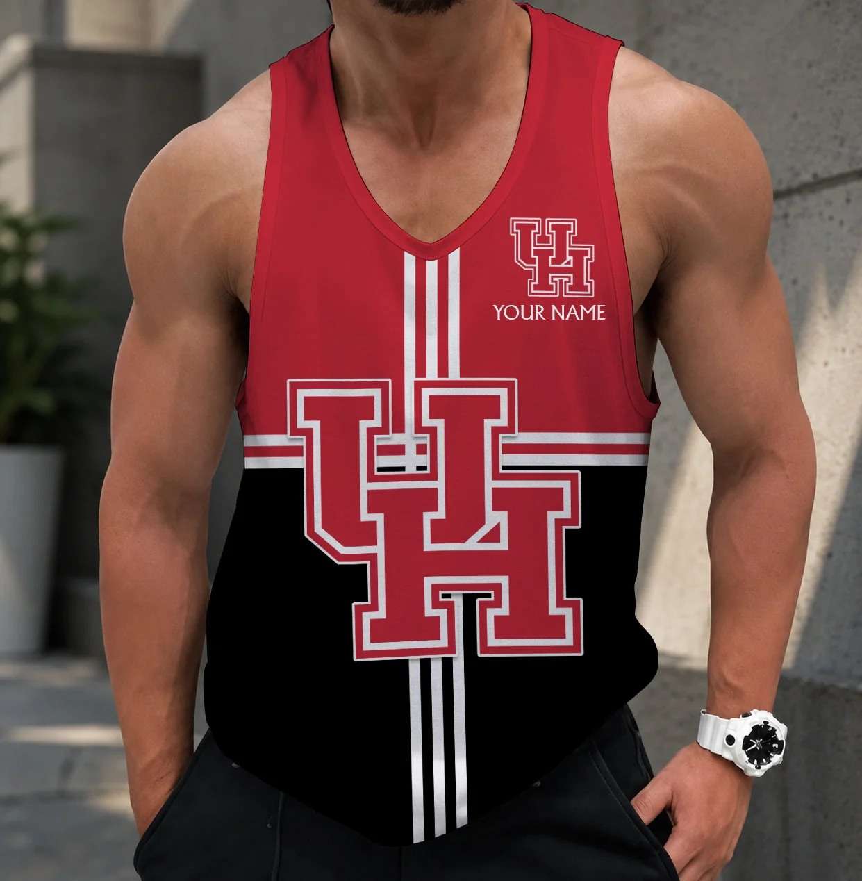 Limited Edition – Customized NCAA Houston Cougars Strappy Unisex Tank Top