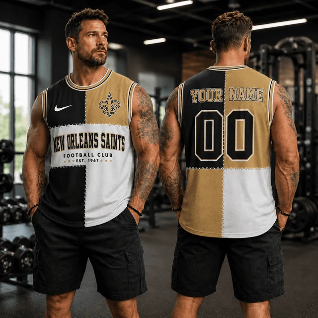 Limited Edition – Customized NFL New Orleans Saints Men’s Gym Shirt