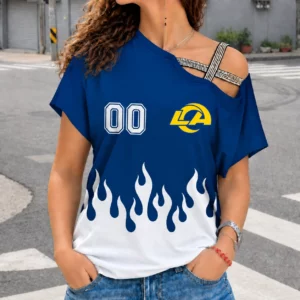 Limited Edition – Customized NFL Los Angeles Rams Women’s Shoulder Shirt