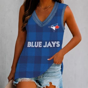Limited Edition – Customized MLB Toronto Blue Jays Warriors Women’s V-Neck Tank Top