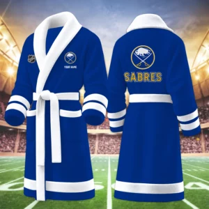 Limited Edition – Customized NHL Buffalo Sabres Multicolor Fleece Bathrobe