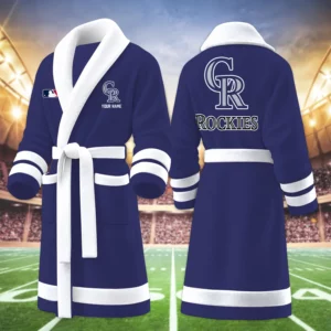 Limited Edition – Customized MLB Colorado Rockies Multicolor Fleece Bathrobe