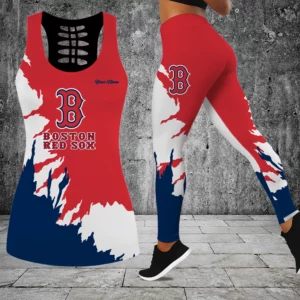 Limited Edition – Customized MLB Boston Red Sox Hollow Tank Top & Leggings Set