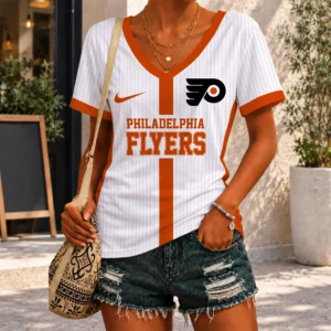 Limited Edition – Customized NHL Philadelphia Flyers V-Neck Female Shirt
