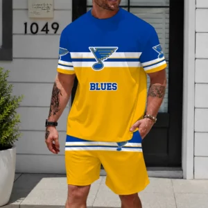 Limited Edition – Customized NHL St. Louis Blues Unisex T-Shirt & Shorts Set
