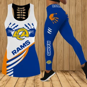 Limited Edition – Customized NFL Los Angeles Rams Hollow Tank Top & Leggings Set
