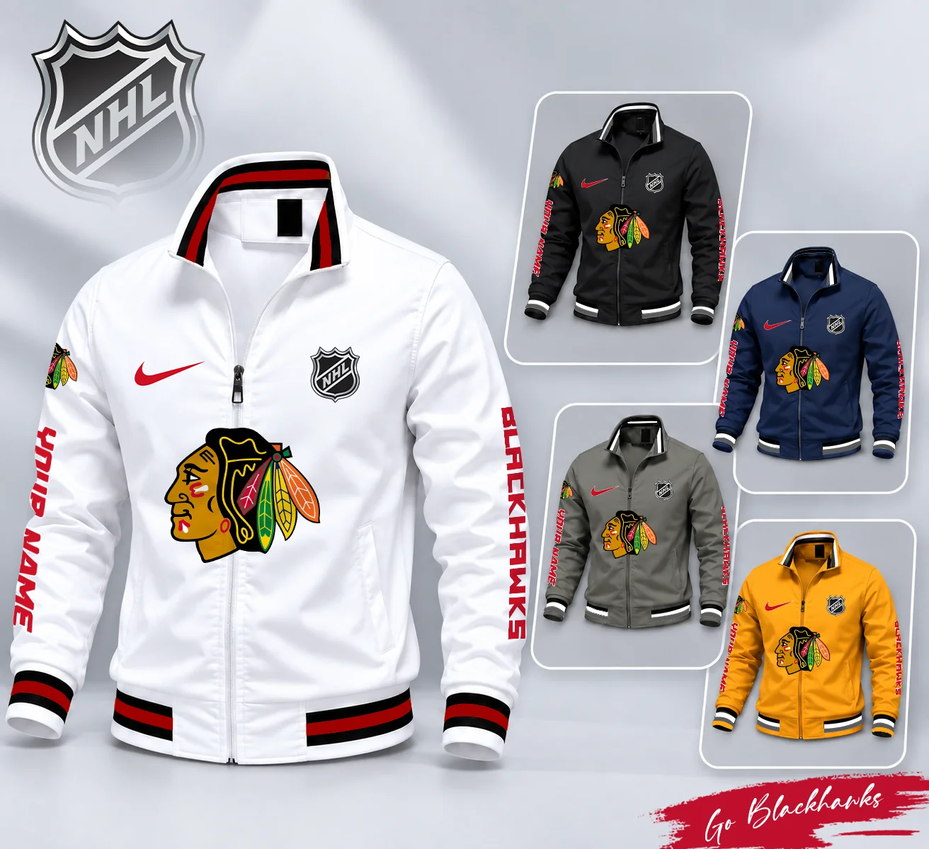 Limited Edition – Customized NHL Chicago Blackhawks Multicolor Men’s Casual Jacket