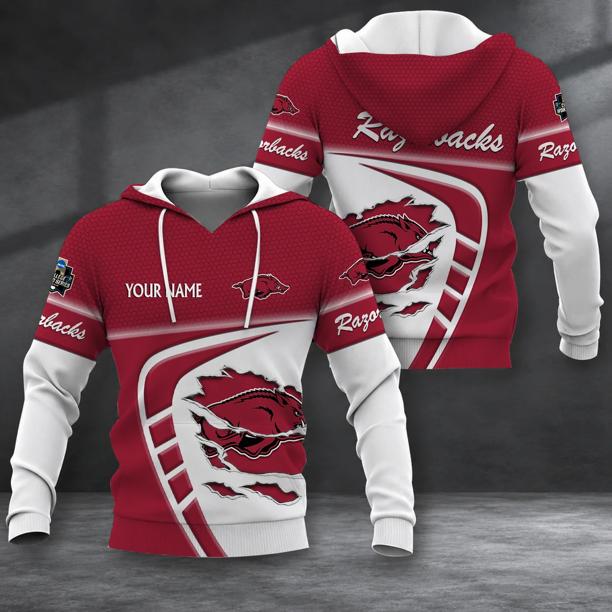 Limited Edition – Customized NCAA Arkansas Razorbacks T-Shirt, Polo Shirt, Zip Polo Shirt, Sweatshirt, Hoodie & Zip Hoodie