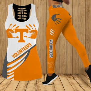 Limited Edition – Customized NCAA Tennessee Volunteers Strappy Hollow Tank Top & Leggings Set